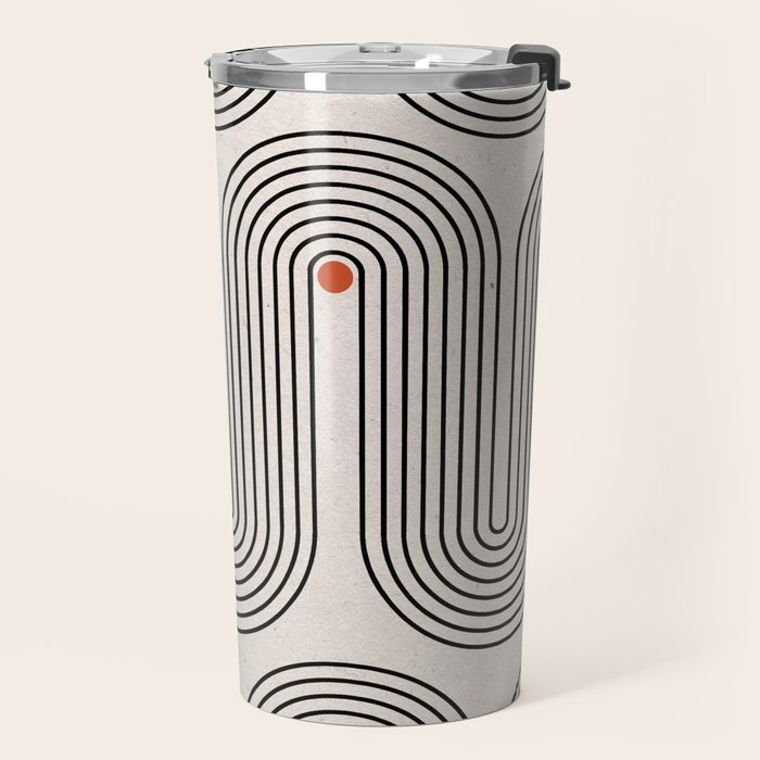 Modern Patter Minimalist Shapes Travel Mug Gallery Image 2