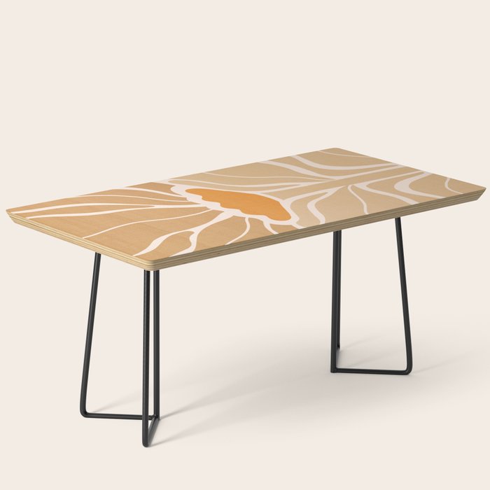 Modern Boho Art Nouveau Floral 2.1 Neutral Sand Coffee Table Gallery Image 1