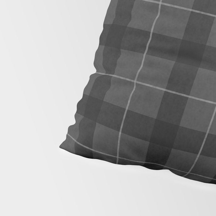 Black And Gray Plaid Pillow Sham Gallery Image 4