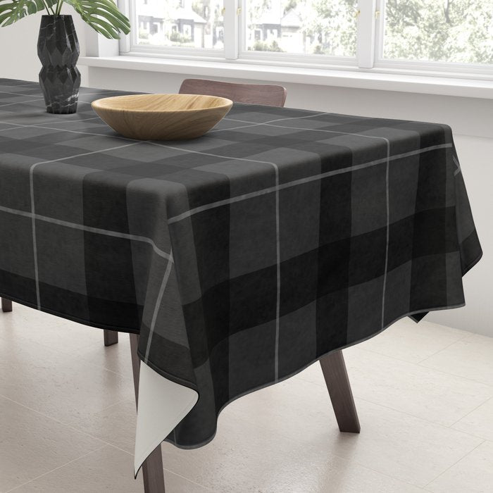 Black And Gray Plaid Tablecloth Gallery Image 3