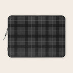 Black And Gray Plaid Laptop Sleeve Gallery Image 1
