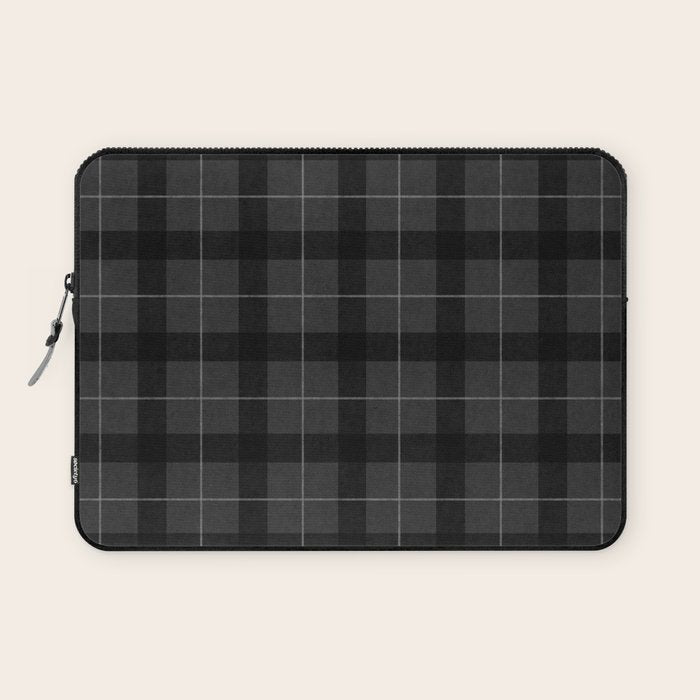 Black And Gray Plaid Laptop Sleeve Gallery Image 1