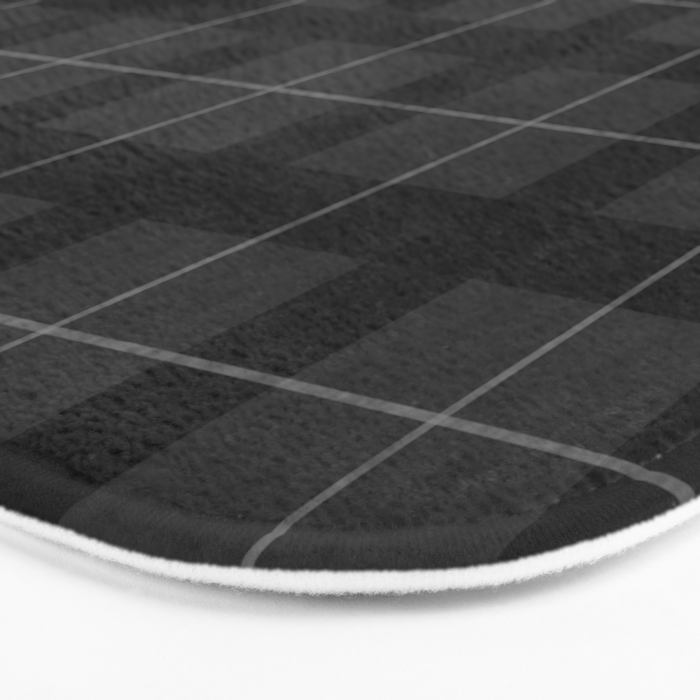 Black And Gray Plaid Bath Mat Gallery Image 3