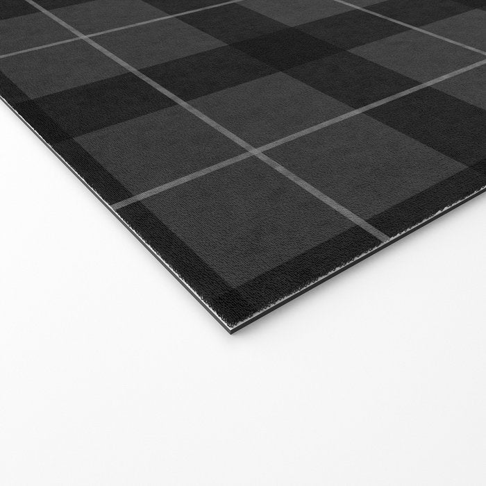 Black And Gray Plaid Welcome Mat Gallery Image 2