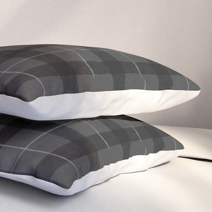 Black And Gray Plaid Pillow Sham Gallery Image 3