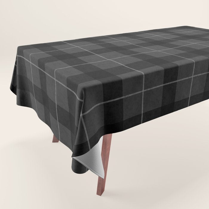 Black And Gray Plaid Tablecloth Gallery Image 1