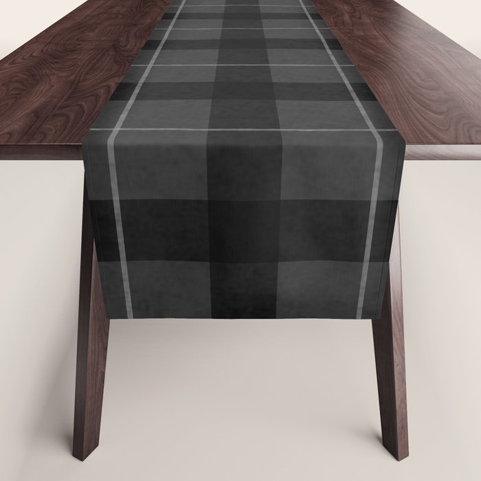 Black And Gray Plaid Table Runner Gallery Image 1