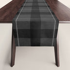 Black And Gray Plaid Table Runner Gallery Image 1