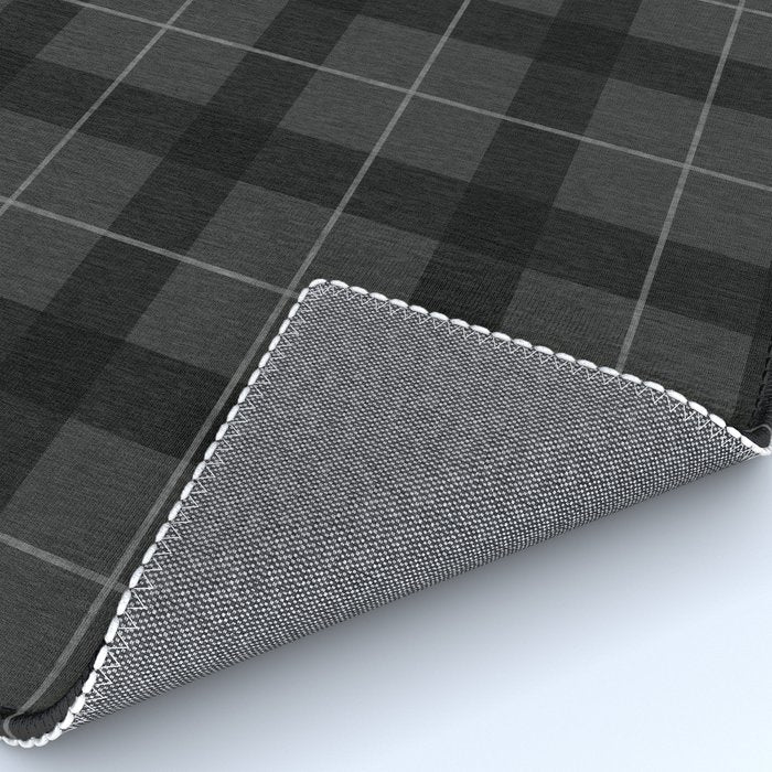 Black And Gray Plaid Rug Gallery Image 4