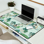 Vintage Chinoiserie Summer Pagoda Bridge Garden Landscape Desk Mat Gallery Image 2
