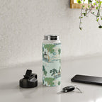 Vintage Chinoiserie Summer Pagoda Bridge Garden Landscape Water Bottle Gallery Image 4
