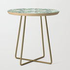 Vintage Chinoiserie Summer Pagoda Bridge Garden Landscape Side Table Gallery Image 1