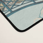 Vintage Chinoiserie Summer Pagoda Bridge Garden Landscape Desk Mat Gallery Image 4