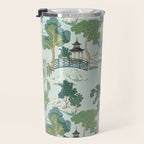 Vintage Chinoiserie Summer Pagoda Bridge Garden Landscape Travel Mug Gallery Image 3