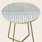 Block print geometrics stripes sage Side Table Gallery Image 2