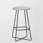 Block print geometrics stripes sage Stool Gallery Image 1