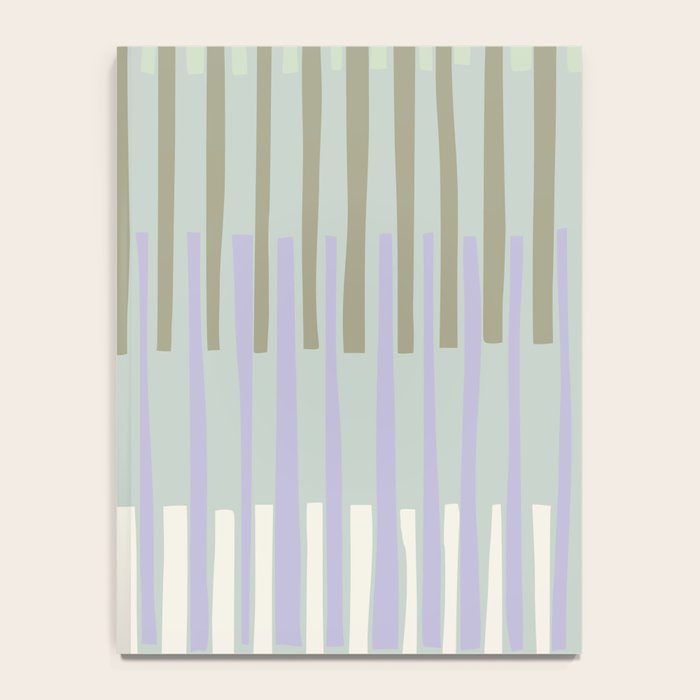 Block print geometrics stripes sage Notebook Gallery Image 4