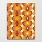 Orange, Brown, and Ivory Retro 1960s Wavy Pattern Notebook Gallery Image 4