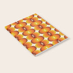 Orange, Brown, and Ivory Retro 1960s Wavy Pattern Notebook Gallery Image 2