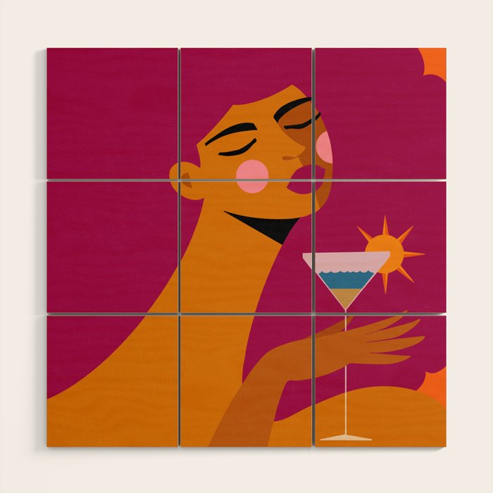 Summer Solstice Sip Wood Wall Art Gallery Image 1