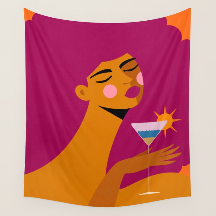 Summer Solstice Sip Wall Tapestry Gallery Image 1