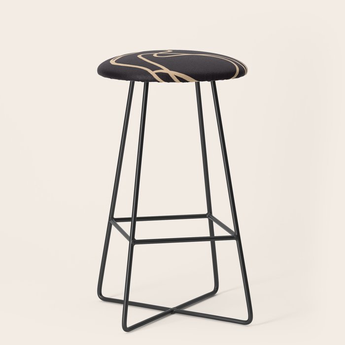 Abstract Line Art Cat 2 Stool Gallery Image 1