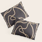 Abstract Line Art Cat 2 Pillow Sham Gallery Image 3