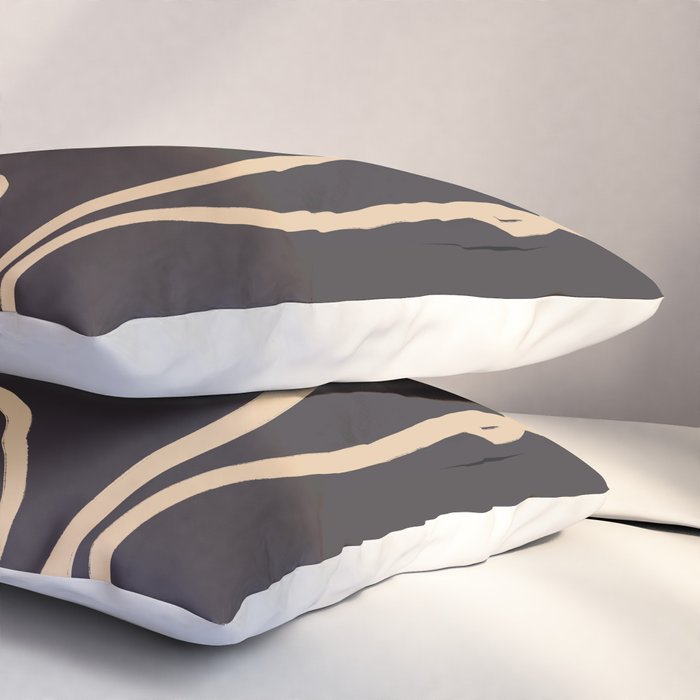 Abstract Line Art Cat 2 Pillow Sham Gallery Image 3