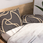 Abstract Line Art Cat 2 Pillow Sham Gallery Image 2