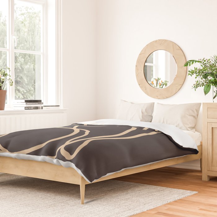 Abstract Line Art Cat 2 Duvet Cover Gallery Image 2