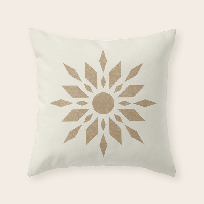 Sunburst Retro - Gold Throw Pillow Gallery Image 6