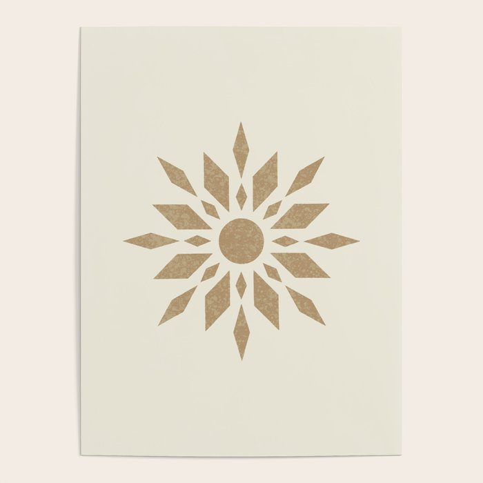Sunburst Retro - Gold Poster Gallery Image 1