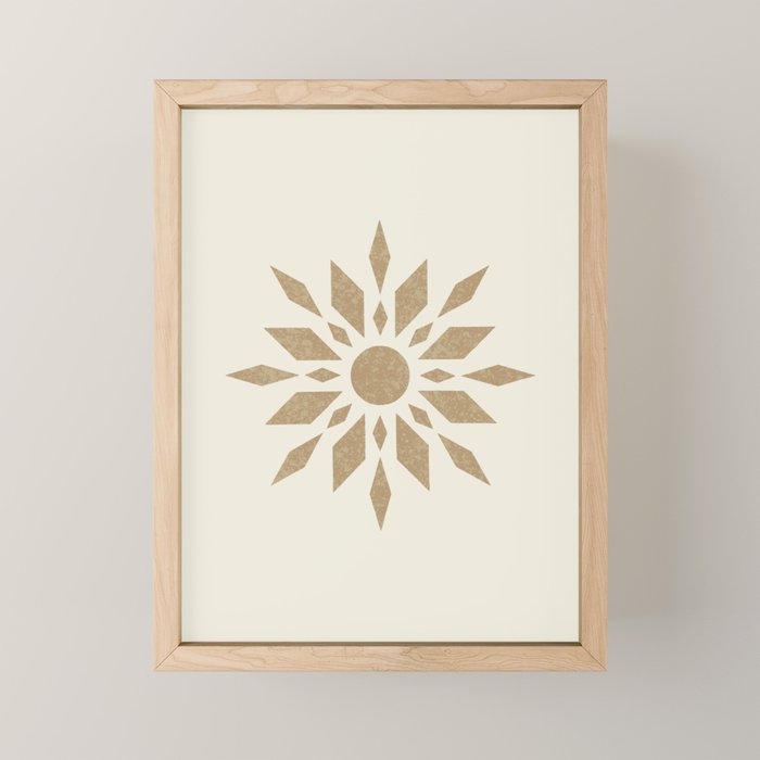 Sunburst Retro - Gold Mini Art Print Gallery Image 1