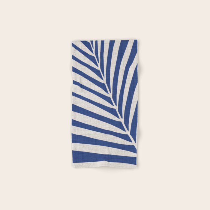 Indigo Palm Minimal Botanical Bath Towel Gallery Image 1