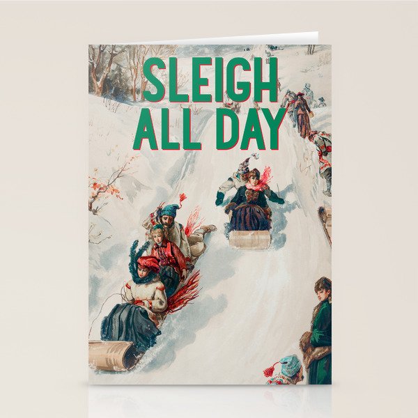Sleigh All Day Stationery Card Gallery Image 2
