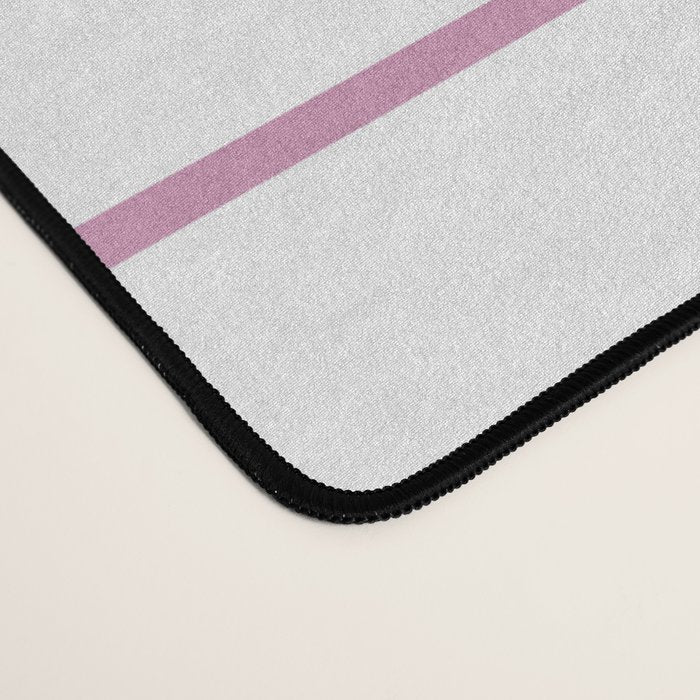 Minimal Arch XXVI White and Pink Modern Geometric Lines Desk Mat Gallery Image 4