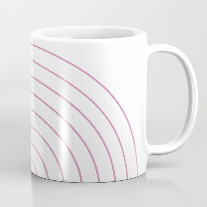 Minimal Arch XXVI White and Pink Modern Geometric Lines Coffee Mug Gallery Image 1