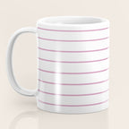 Minimal Arch XXVI White and Pink Modern Geometric Lines Coffee Mug Gallery Image 3