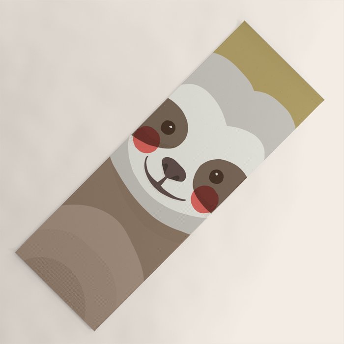 Sloth Animal Portrait Yoga Mat