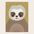 Sloth Animal Portrait Poster Gallery Image 4
