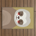 Sloth Animal Portrait Outdoor Rug Gallery Image 1