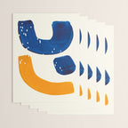 Minimalist Abstract Mid Century Modern Colorful Shape Yellow Blue Pattern Fun Art Wrapping Paper Gallery Image 3
