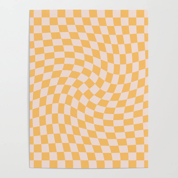Check I - Yellow Twist â Checkerboard Print Poster Gallery Image 4