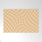 Check I - Yellow Twist â Checkerboard Print Welcome Mat Gallery Image 1