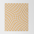 Check I - Yellow Twist â Checkerboard Print Throw Blanket Gallery Image 2