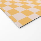Check I - Yellow Twist â Checkerboard Print Welcome Mat Gallery Image 2