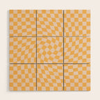 Check I - Yellow Twist â Checkerboard Print Wood Wall Art Gallery Image 1