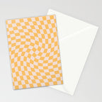 Check I - Yellow Twist â Checkerboard Print Stationery Card Gallery Image 2
