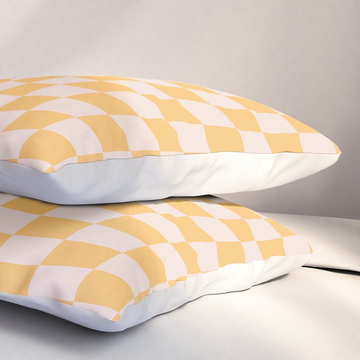 Check I - Yellow Twist â Checkerboard Print Pillow Sham Gallery Image 3