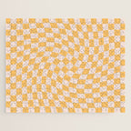 Check I - Yellow Twist â Checkerboard Print Jigsaw Puzzle Gallery Image 1